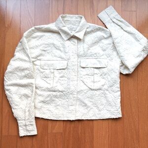 Textured Loft crop blouse/jacket